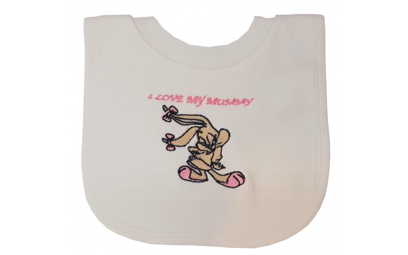 ‘ I LOVE MY MUMMY’ Personalised Embroidered POPOVER BIB 