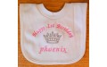 ‘Happy 1st Birthday ’ Personalised Embroidered POPOVER BIB 