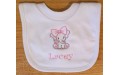 ‘Little Pink elephant’ Personalised Embroidered POPOVER BIB 