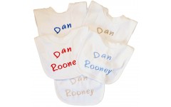 ‘ANY NAME & TEXT’ Personalised Embroidered POPOVER BIB 