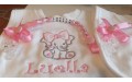 ‘Little Pink elephant’ Personalised Embroidered POPOVER BIB 