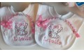 ‘Little Pink elephant’ Personalised Embroidered POPOVER BIB 