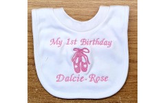 ‘My 1st Birthday ’ Personalised Embroidered POPOVER BIB 