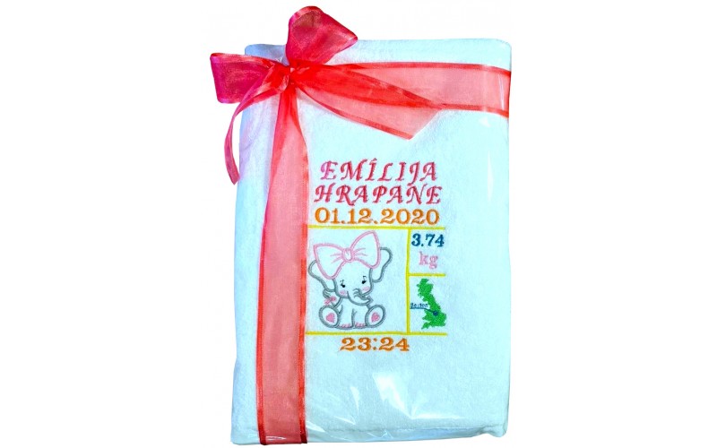 Birthday announcement Personalised Towel