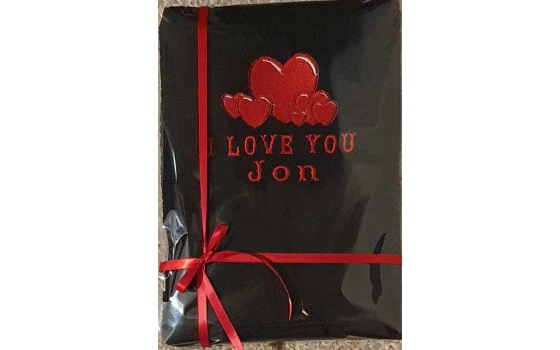‘I LOVE YOU’ towel