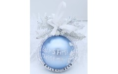 Blue Baby's First Christmas Ornament Christmas Ball
