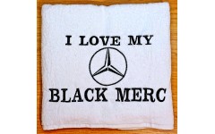 I LOVE MY BLACK MERC towel