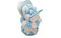 Blue Nappy PRAM cake with personalised bib and chain