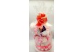 Pink Nappy PRAM cake with personalised bib and chain