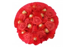 Ferrero Rocher chocolate bouquet with roses 