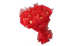 Ferrero Rocher chocolate bouquet with roses 