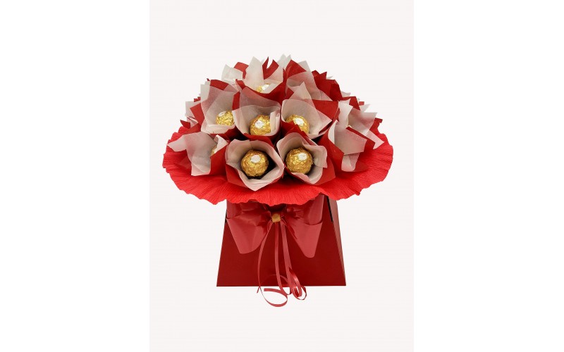 Ferrero Rocher chocolate bouquet in vase