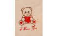 Teddy with red Heart  Personalised Embroidered Quality Towels 