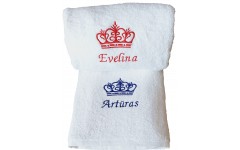 Name with crown towel