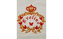  Name with Crown and Butterfly towel