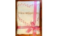 Pink heart with cats paws towel