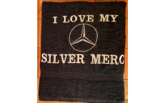 I LOVE MY SILVER MERC towel
