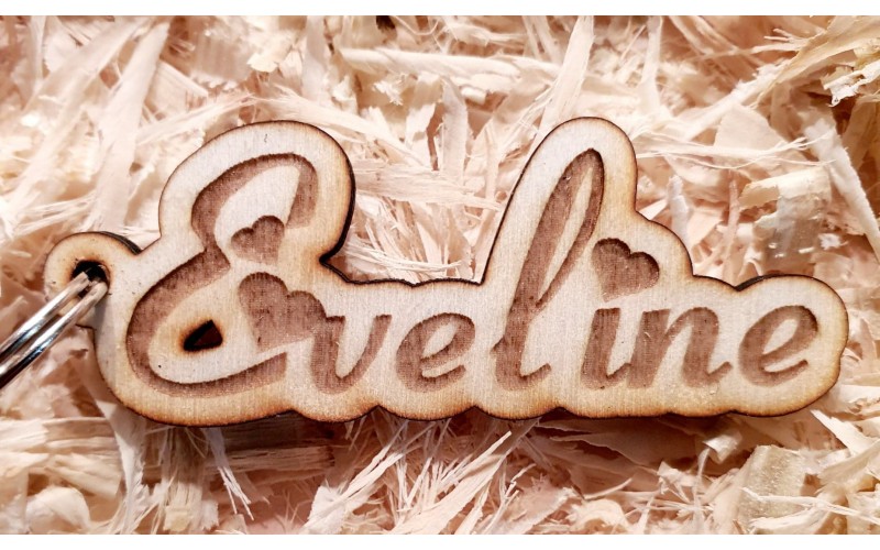 Personalised Key fob tag keychain Wooden Laser Engraved